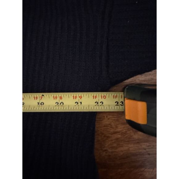 J. Jill Navy Ribbed Cardigan Sweater Button Up Cottagecore Nautical Minimalist L - Picture 6 of 9